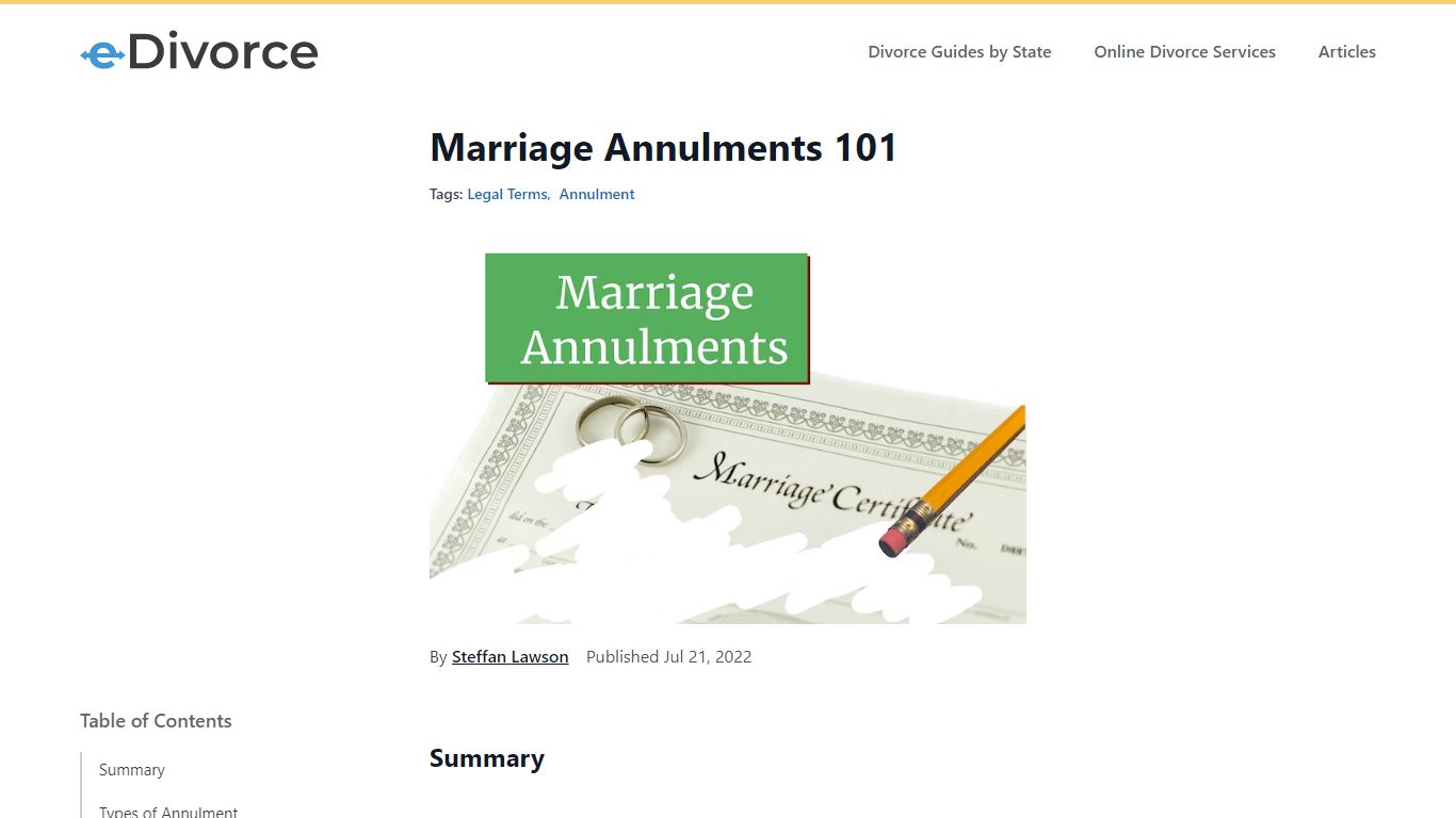 Marriage Annulments: who are they for? - eDivorce