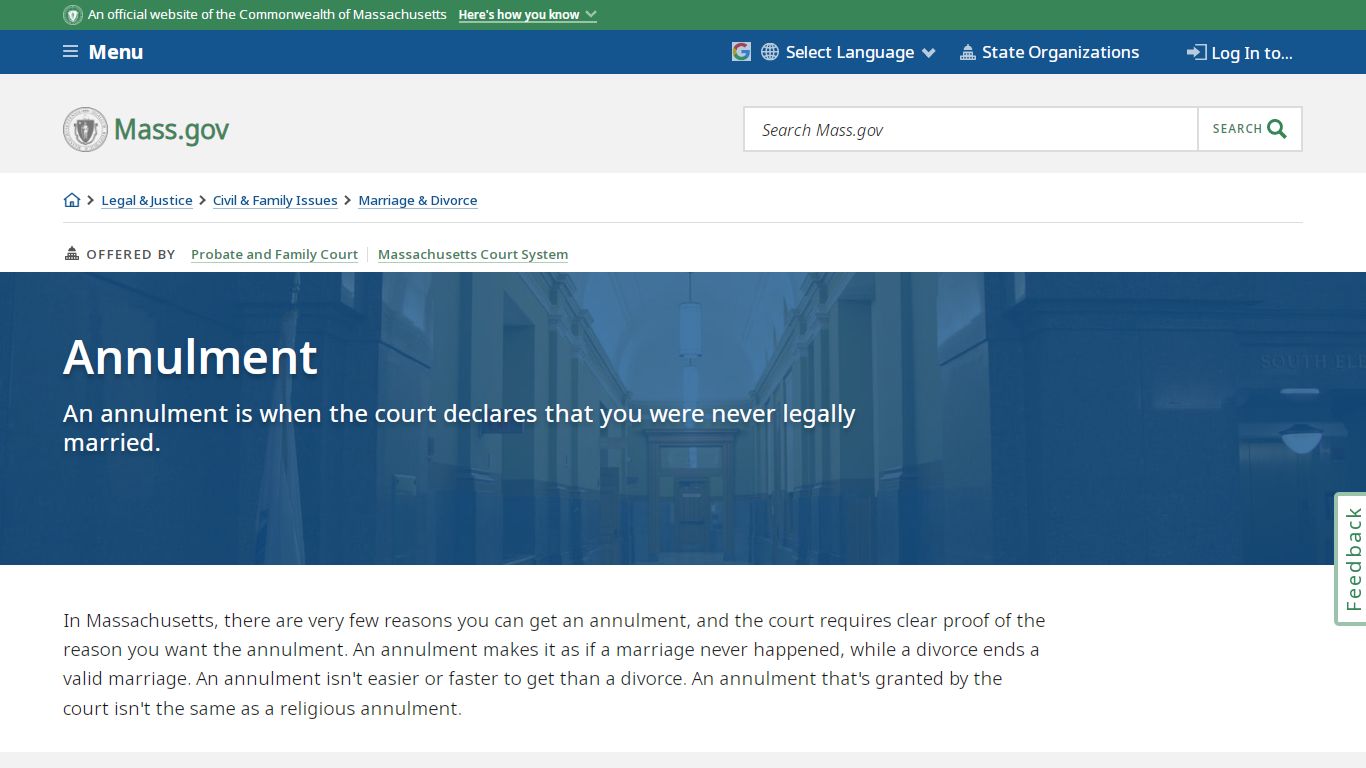 Annulment | Mass.gov